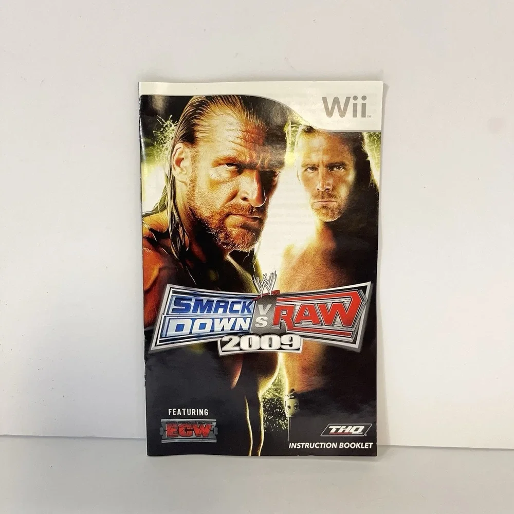 WWE Smackdown vs. Raw 2009 CIB W/ Manual - Tested - Wii